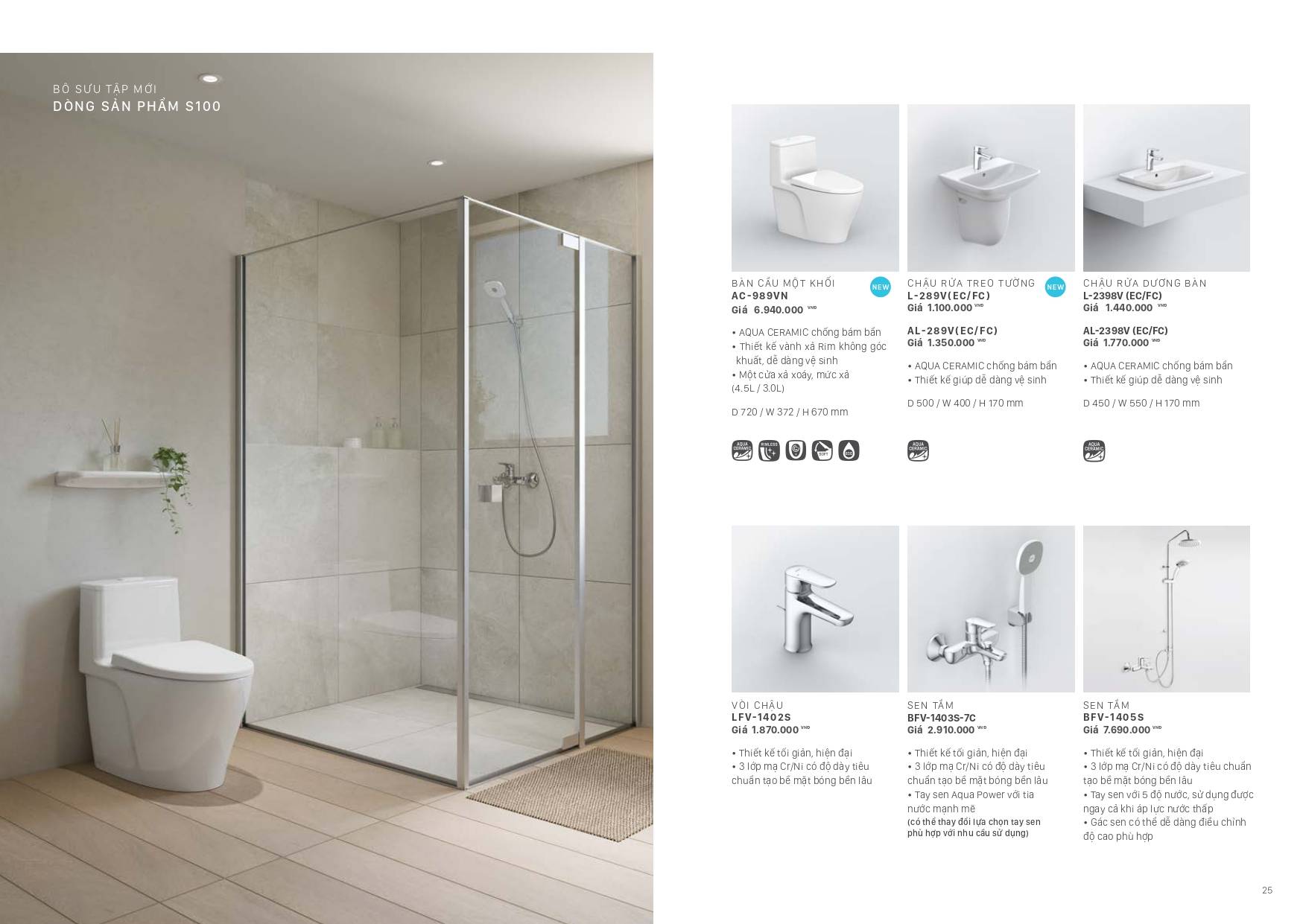 Bảng giá và Catalogue Thiết bị vệ sinh INAX mới nhất 2024 /Page 12